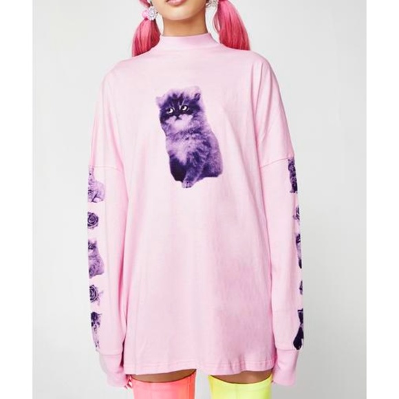 Lazy Oaf Tops - 😾Lazy Oaf Mood Swing Cat Long Sleeve T-shirt 😾